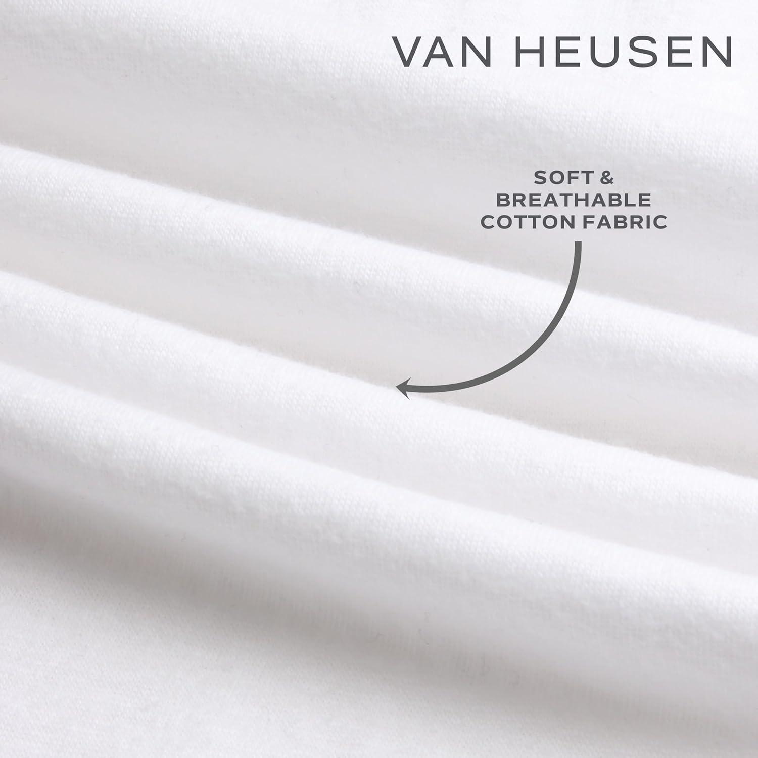 imageVan Heusen Mens Soft UndershirtWhite Crew Neck