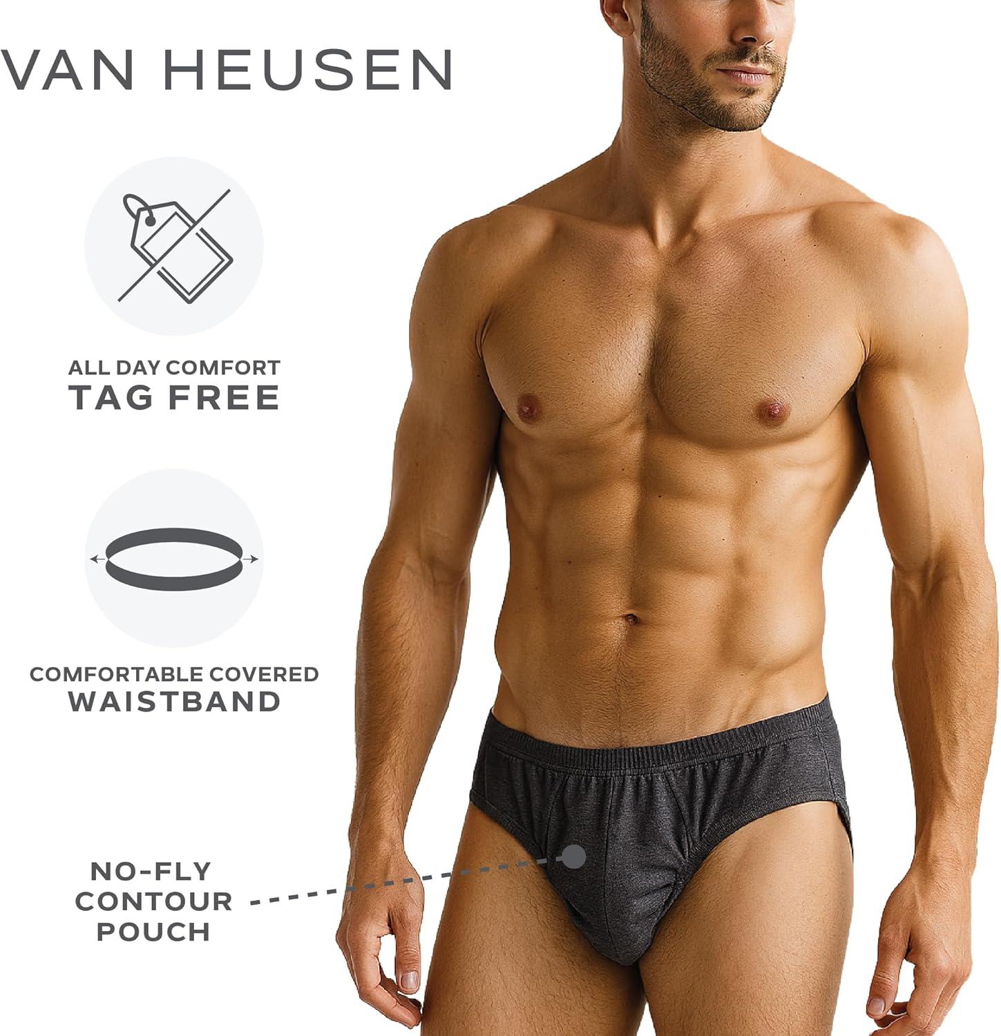 imageVan Heusen Mens Underwear Briefs 5 Pack Low Rise Briefs Underwear for Men Pack with Contour PouchBlackHeather GreyRed SalsaCharcoal