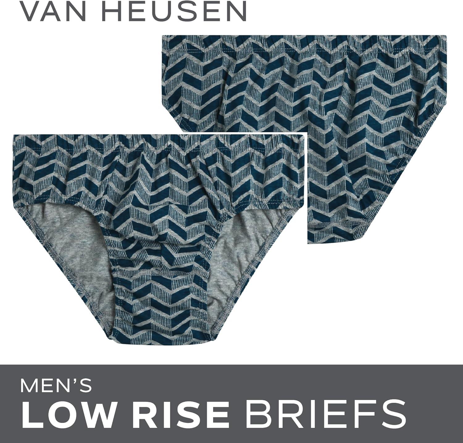 imageVan Heusen Mens Underwear Briefs 5 Pack Low Rise Briefs Underwear for Men Pack with Contour PouchDeep DiveHeather GreyPorcelainHeather Grey PrintSmoked Pearl