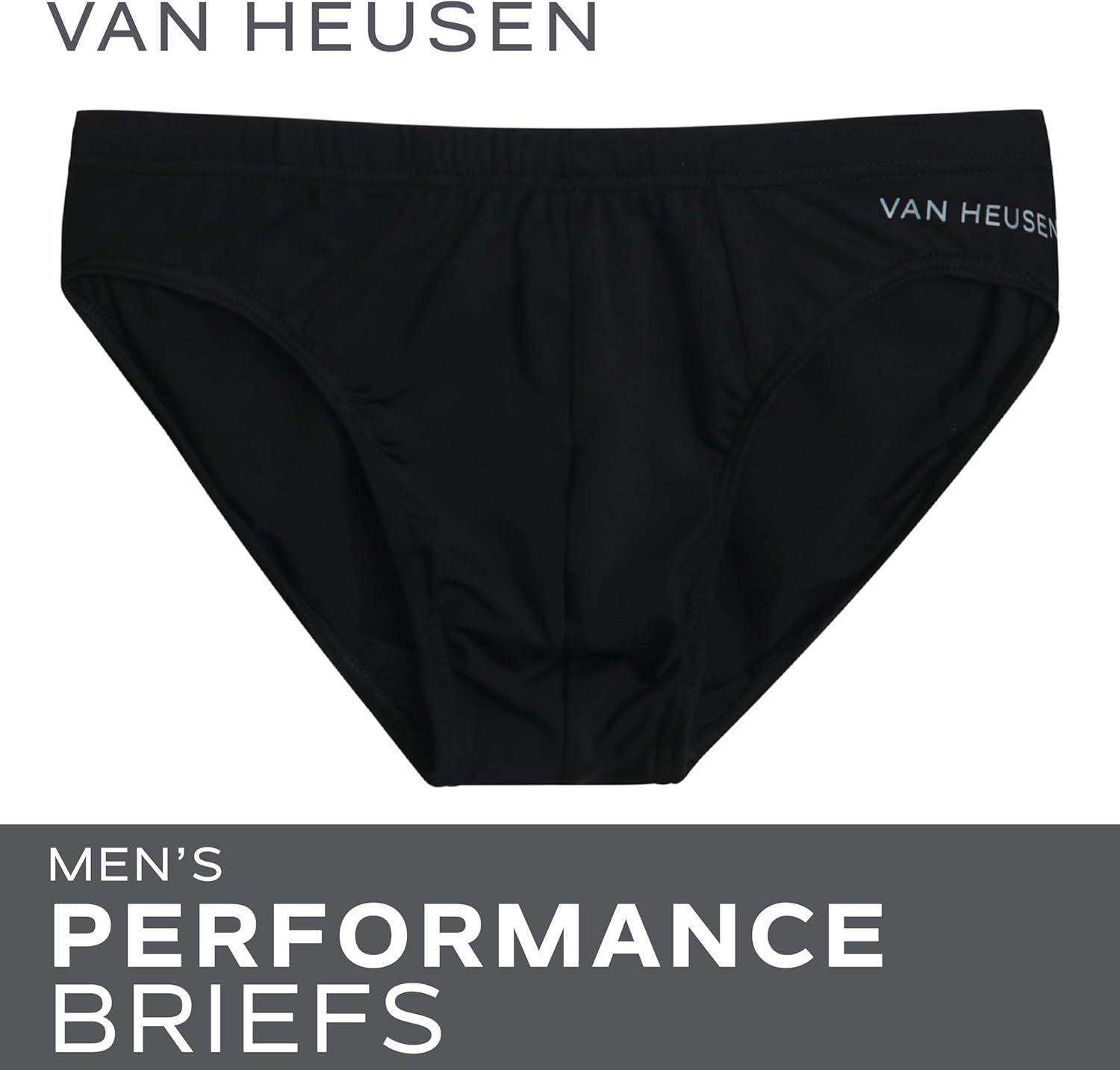 imageVan Heusen Mens Underwear Briefs 5 Pack Quick Dry Low Rise Briefs No Fly Performance Underwear for Men PackBlack