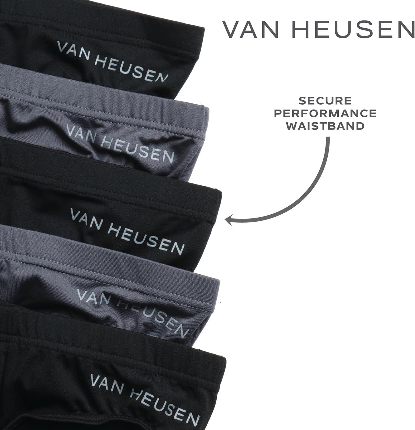imageVan Heusen Mens Underwear Briefs 5 Pack Quick Dry Low Rise Briefs No Fly Performance Underwear for Men PackBlackIron Gate