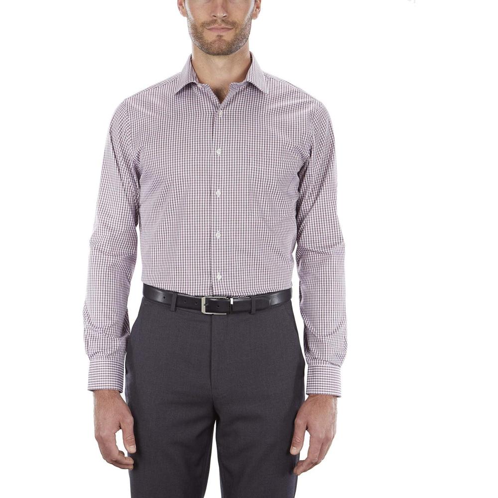 imageVan Heusen Mens Dress Shirt Regular Fit Flex Collar CheckPort