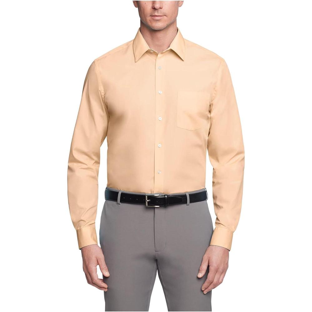 imageVan Heusen Mens Dress Shirt Regular Fit Poplin SolidScallop