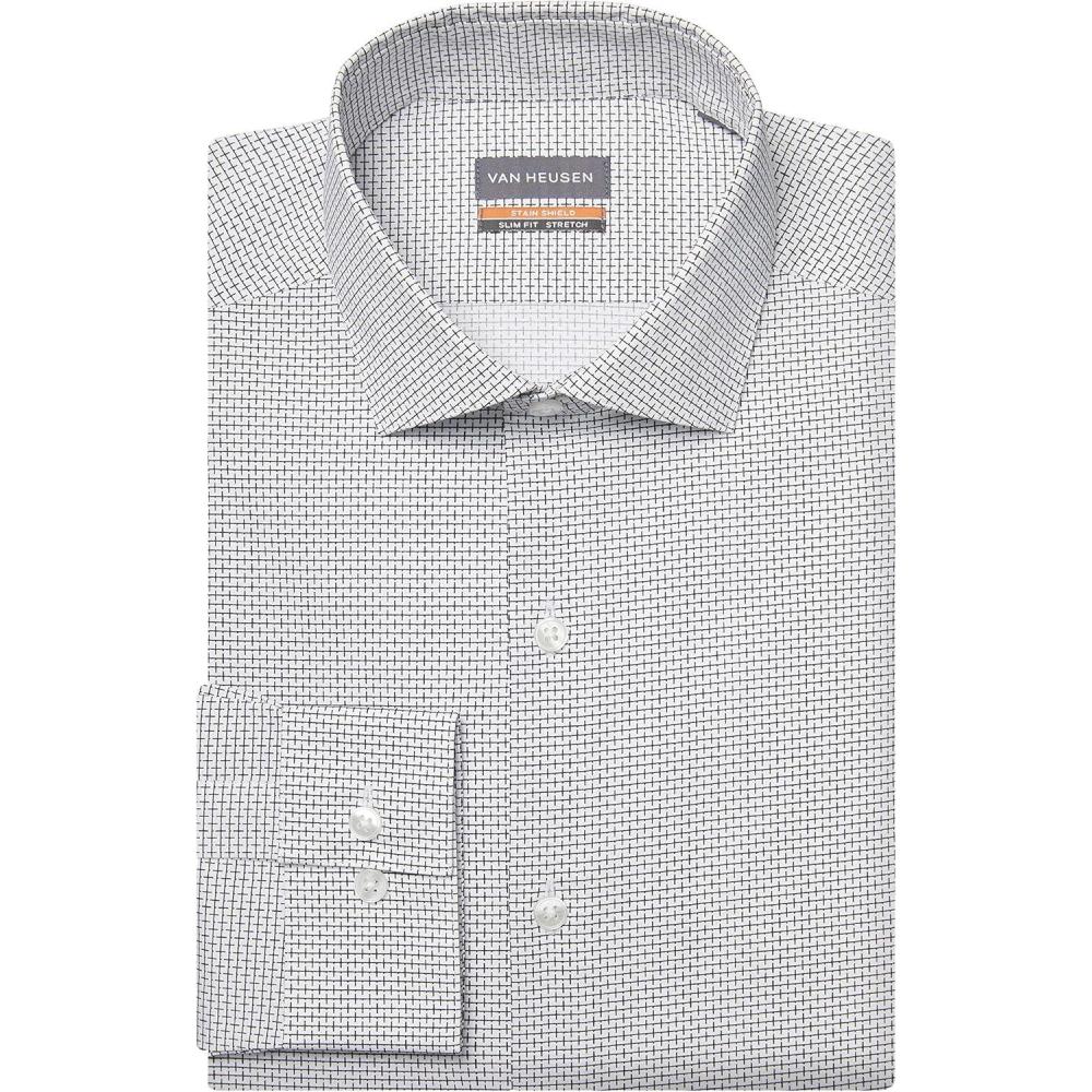 imageVan Heusen Mens Dress Shirt Slim Fit Stain Shield StretchOld Dark Mercury