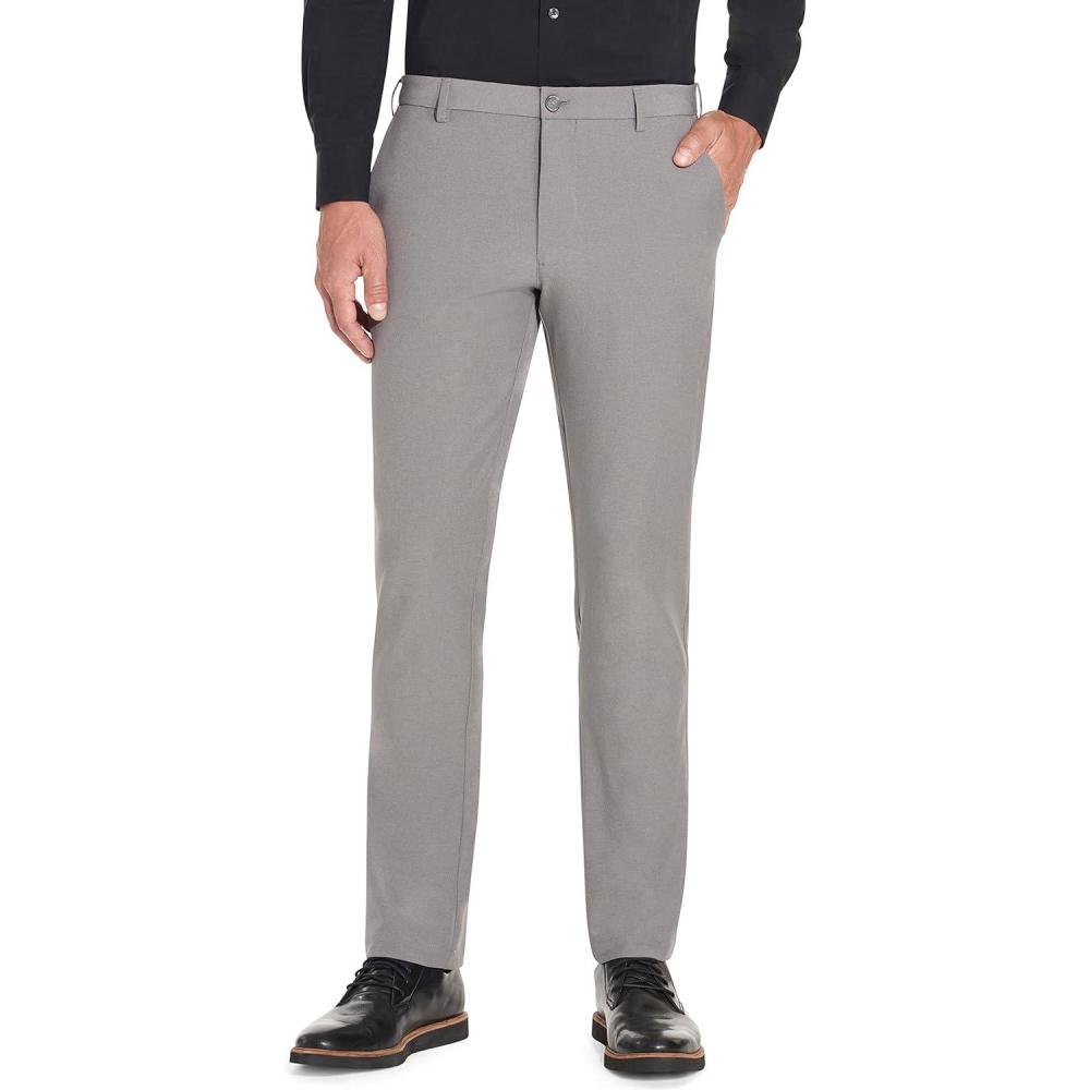 imageVan Heusen Mens Slim Fit Flex Flat Front PantSmoked Grey