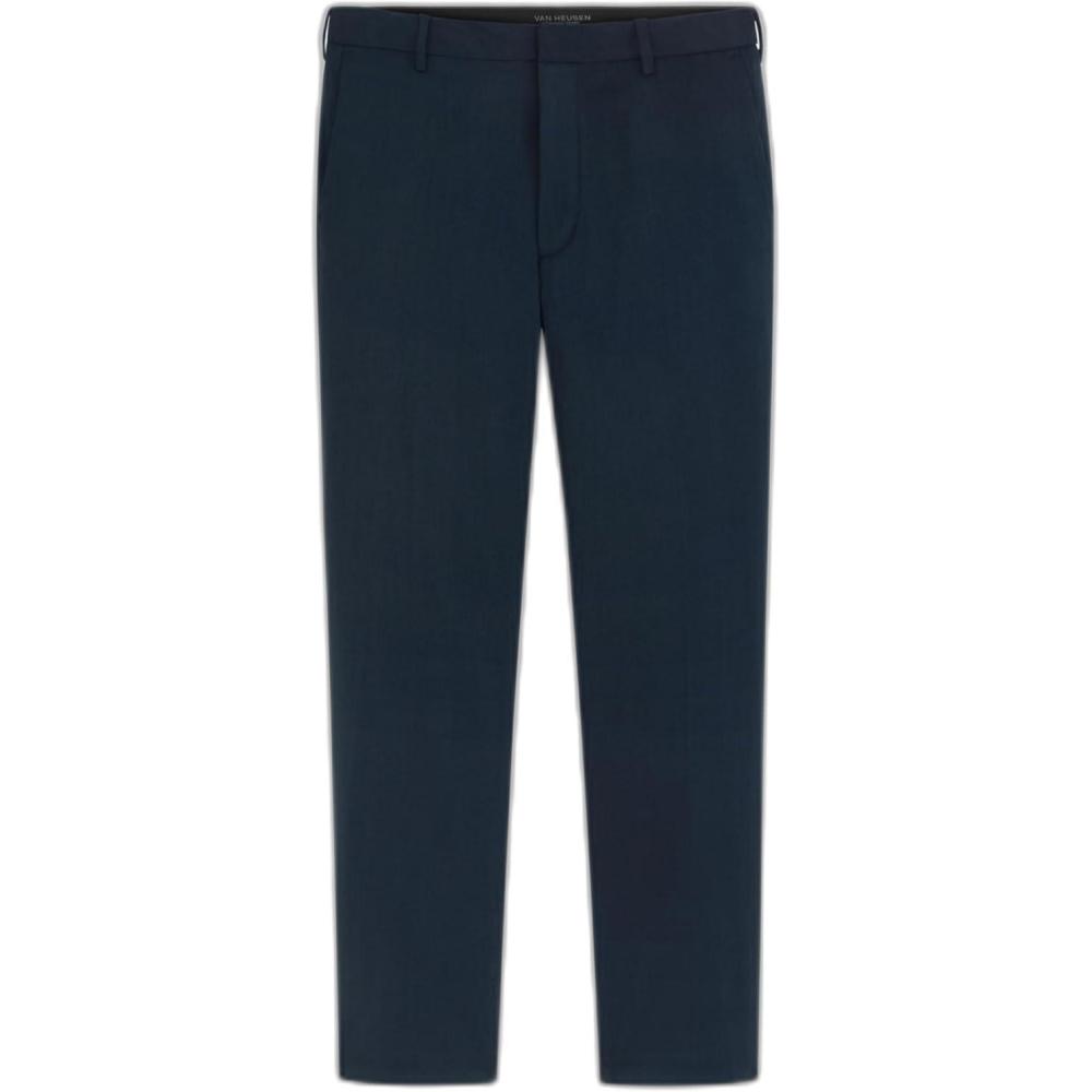 imageVan Heusen Mens Temperature Control Slim Fit Flat Front Stretch Dress Pant NonIron Stretchable Waistband Cooling FabricNavy  Temp Control