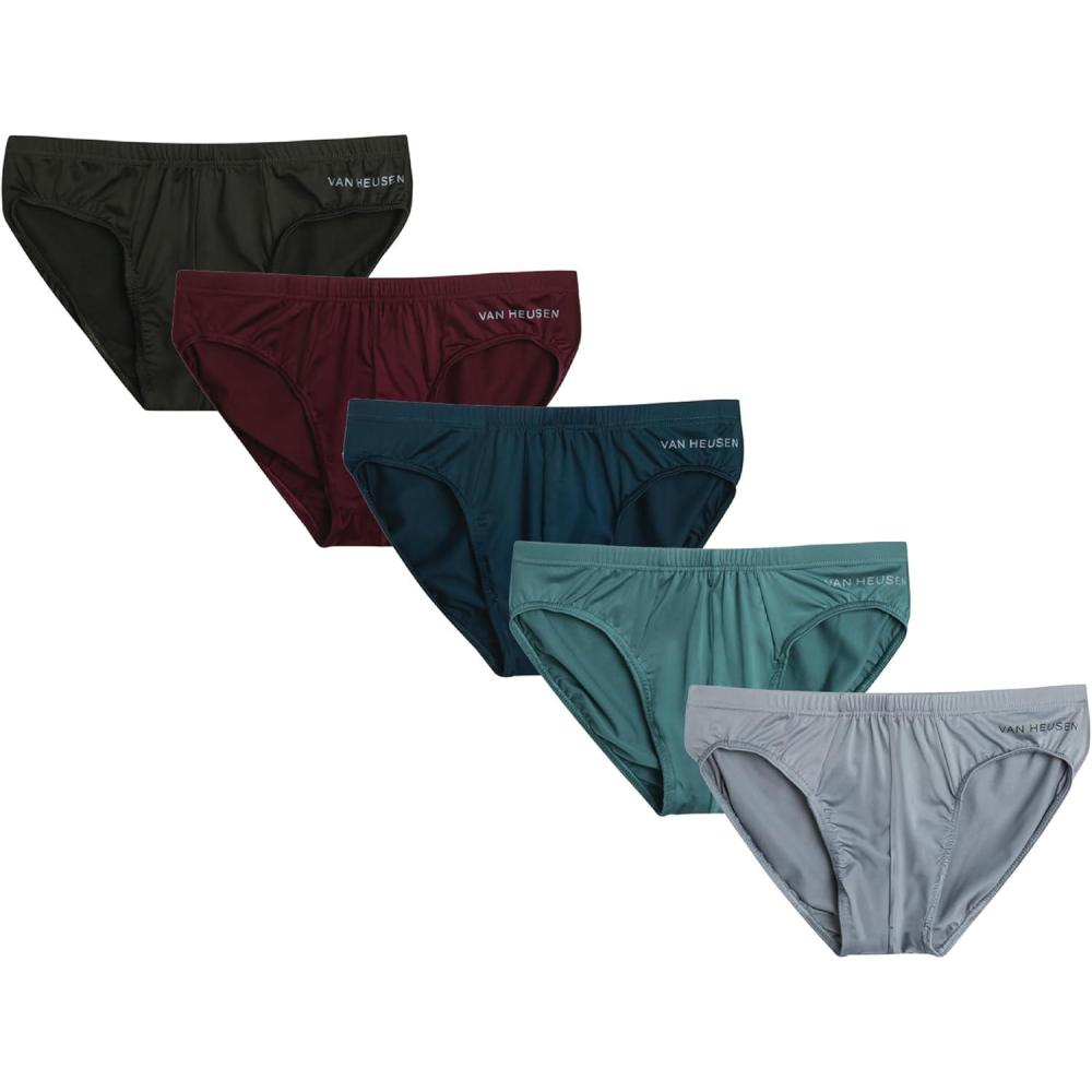 imageVan Heusen Mens Underwear Briefs  5 Pack Quick Dry Low Rise Briefs No Fly Performance Underwear for Men PackReflecting PondSea PinePort RoyaleRosinMonument