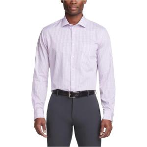 Van Heusen Men’s Dress Shirt Regular Fit Flex Collar Check(Soft Lilac)