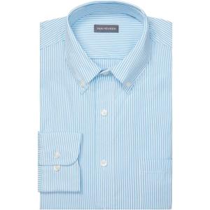 Van Heusen Men’s Dress Shirt Regular Fit Pinpoint Stripe(Periwinkle)