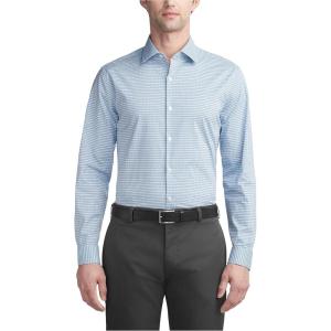 Van Heusen Mens Dress Shirt Slim Fit Stain Shield Stretch(Old Blue Topaz)