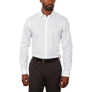 Van Heusen Men’s Flex Collar Slim Fit Stretch Dress Shirt(White)