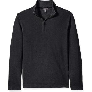 Van Heusen Men’s Size Big and Tall Flex Long Sleeve Ottoman Quarter Zip(Green Duffel Bag)