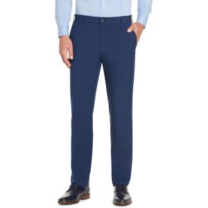 Van Heusen Men’s Slim Fit Flex Flat Front Pant(Blue Barge)