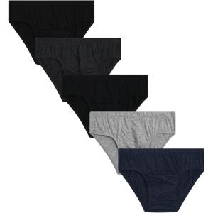 Van Heusen Mens Underwear Briefs – 5 Pack Low Rise Briefs Underwear for Men Pack with Contour Pouch(Grey Heather/Black/Light Grey Heather/Charcoal Heather/Black)