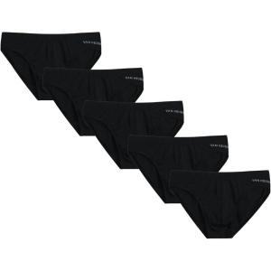 Van Heusen Mens Underwear Briefs – 5 Pack Quick Dry Low Rise Briefs No Fly Performance Underwear for Men Pack(Black)