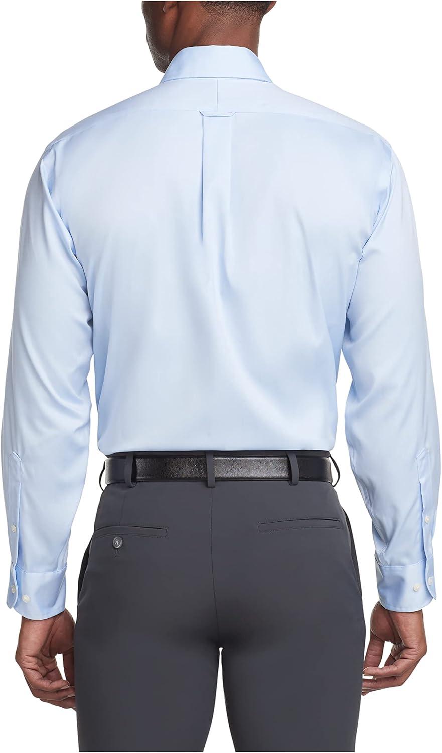 imageVan Heusen Mens Dress Shirt Regular Fit Non Iron SolidDanish Blue