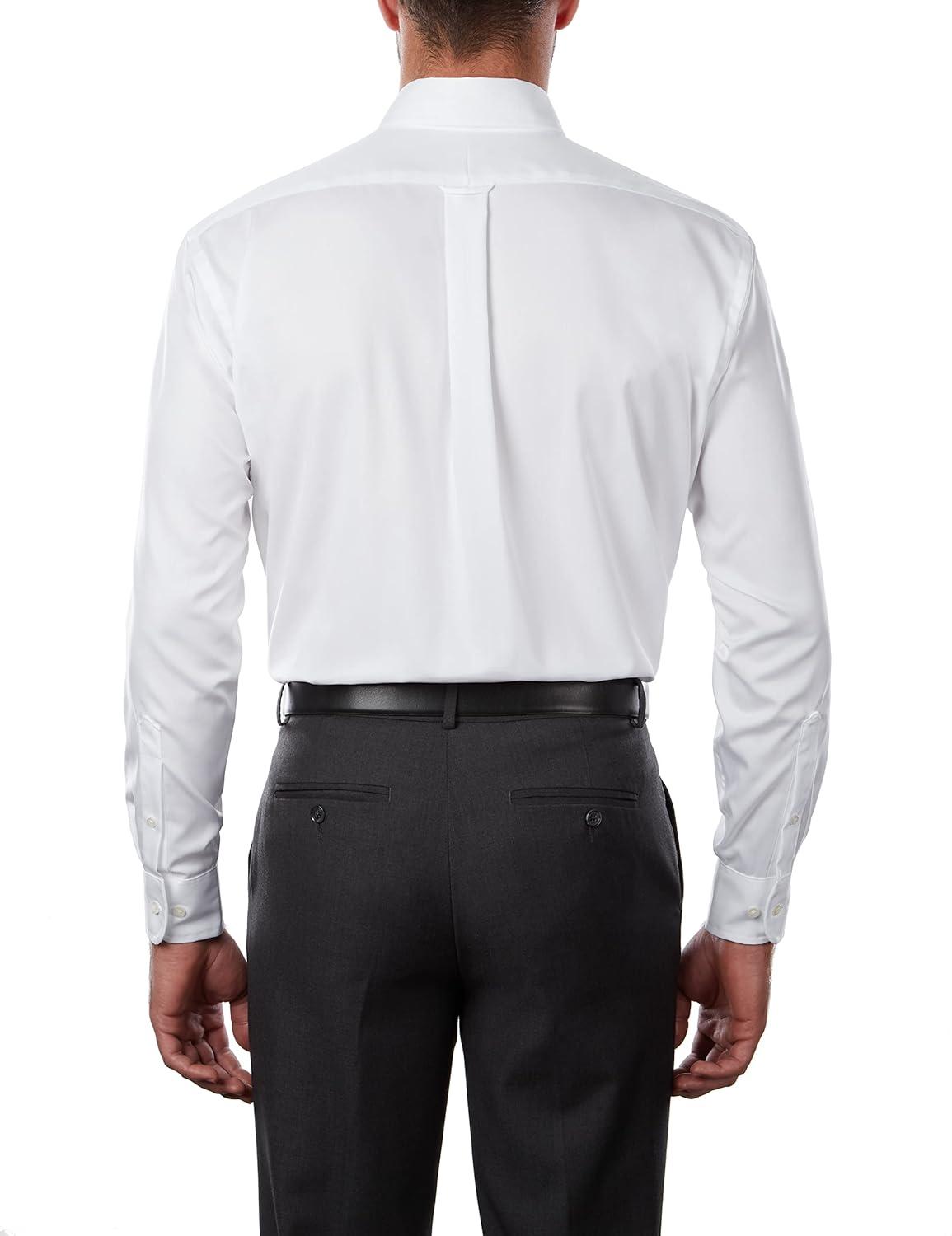 imageVan Heusen Mens Dress Shirt Regular Fit Non Iron SolidWhite