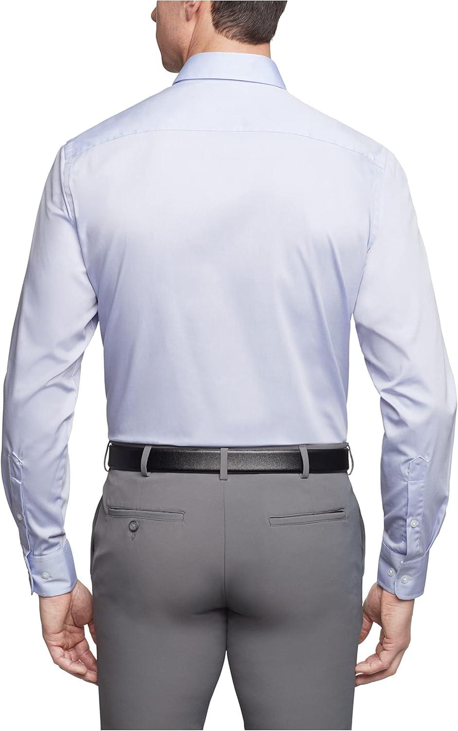 imageVan Heusen Mens Dress Shirt Regular Fit Pinpoint SolidBlue