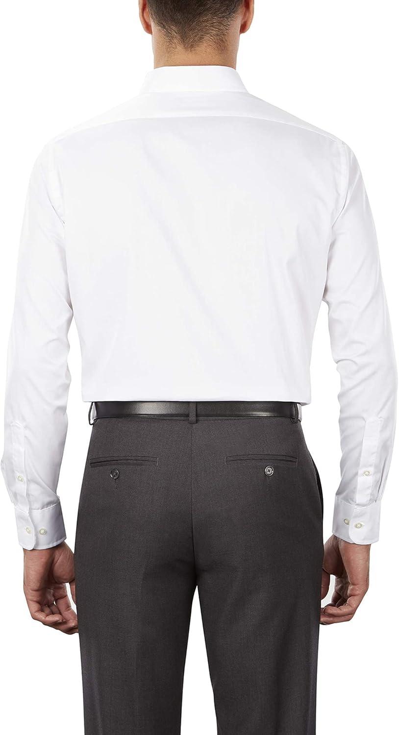 imageVan Heusen Mens Dress Shirt Regular Fit Pinpoint SolidWhite