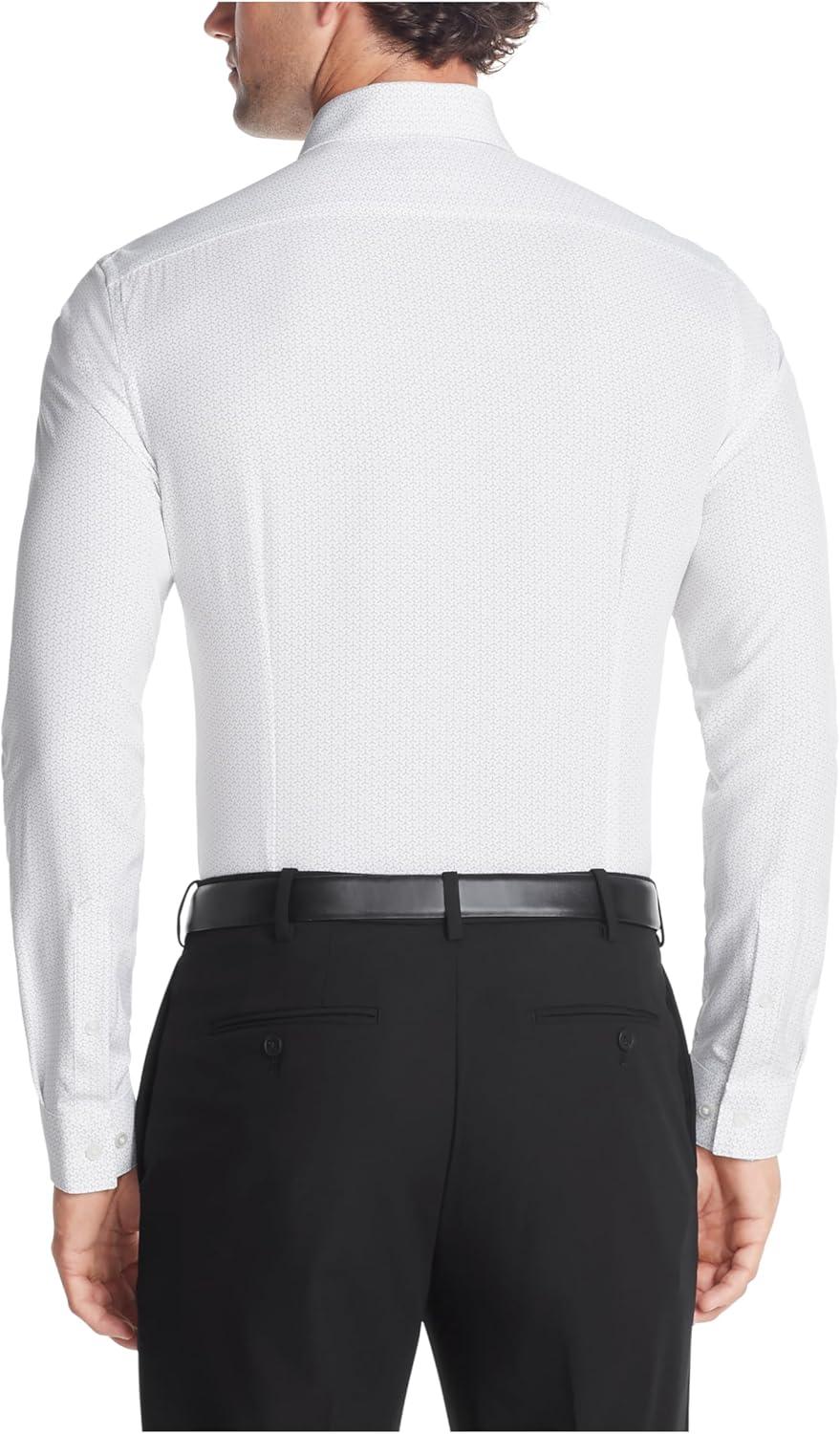 imageVan Heusen Mens Dress Shirt Slim Fit Traveler StretchBeige Multi