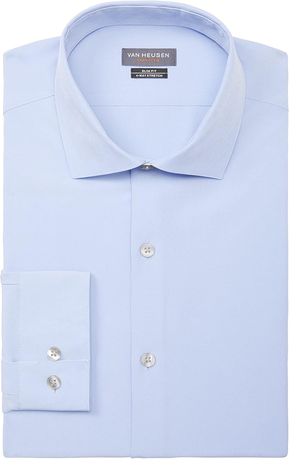 imageVan Heusen Mens Dress Shirt Slim Fit Traveler StretchMist