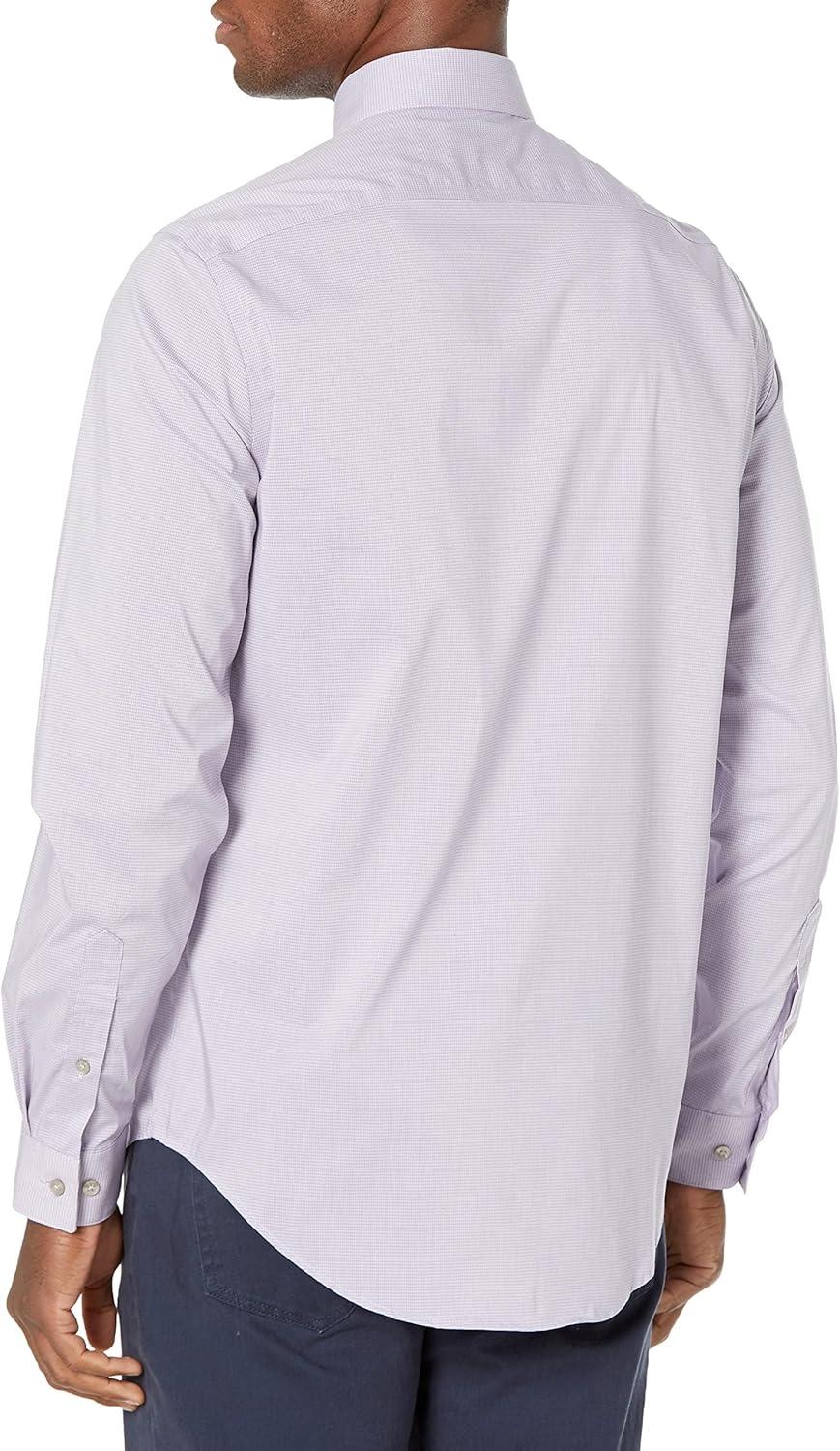 imageVan Heusen Mens Dress Shirt Slim Fit Ultra Wrinkle Free Flex Collar StretchAmethyst