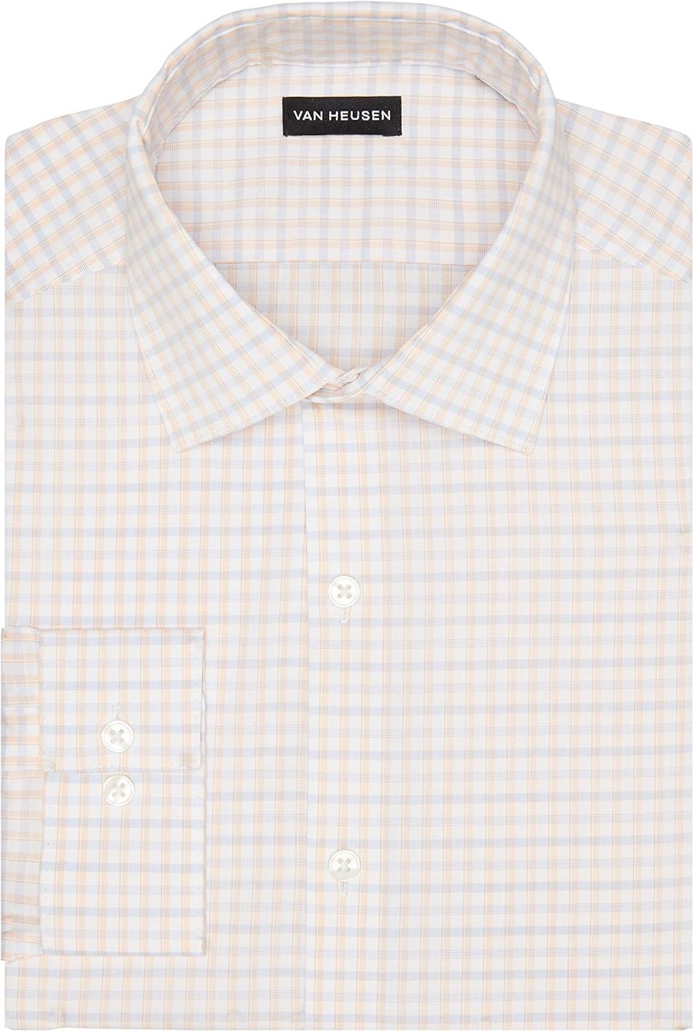 imageVan Heusen Mens Dress Shirt Slim Fit Ultra Wrinkle Free Flex Collar StretchApricot