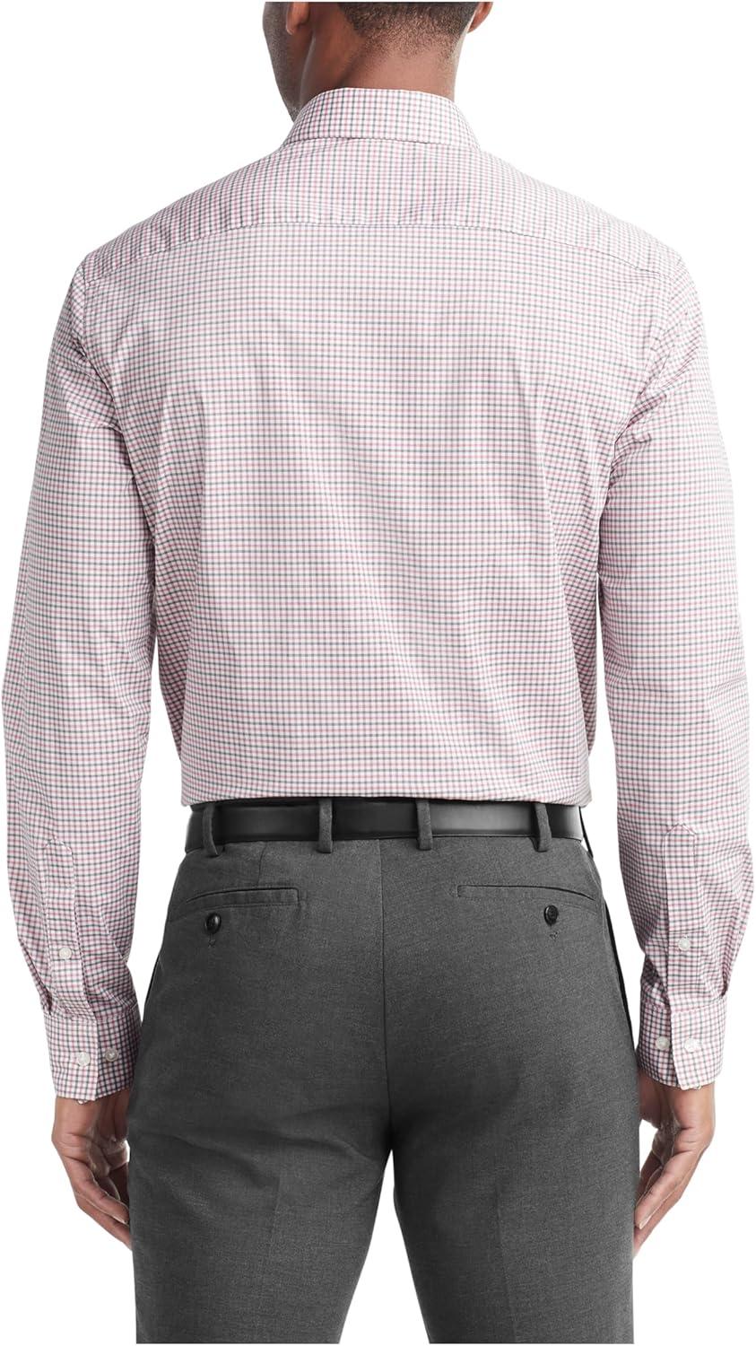 imageVan Heusen Mens Dress Shirt Slim Fit Ultra Wrinkle Free Flex Collar StretchGrenadine