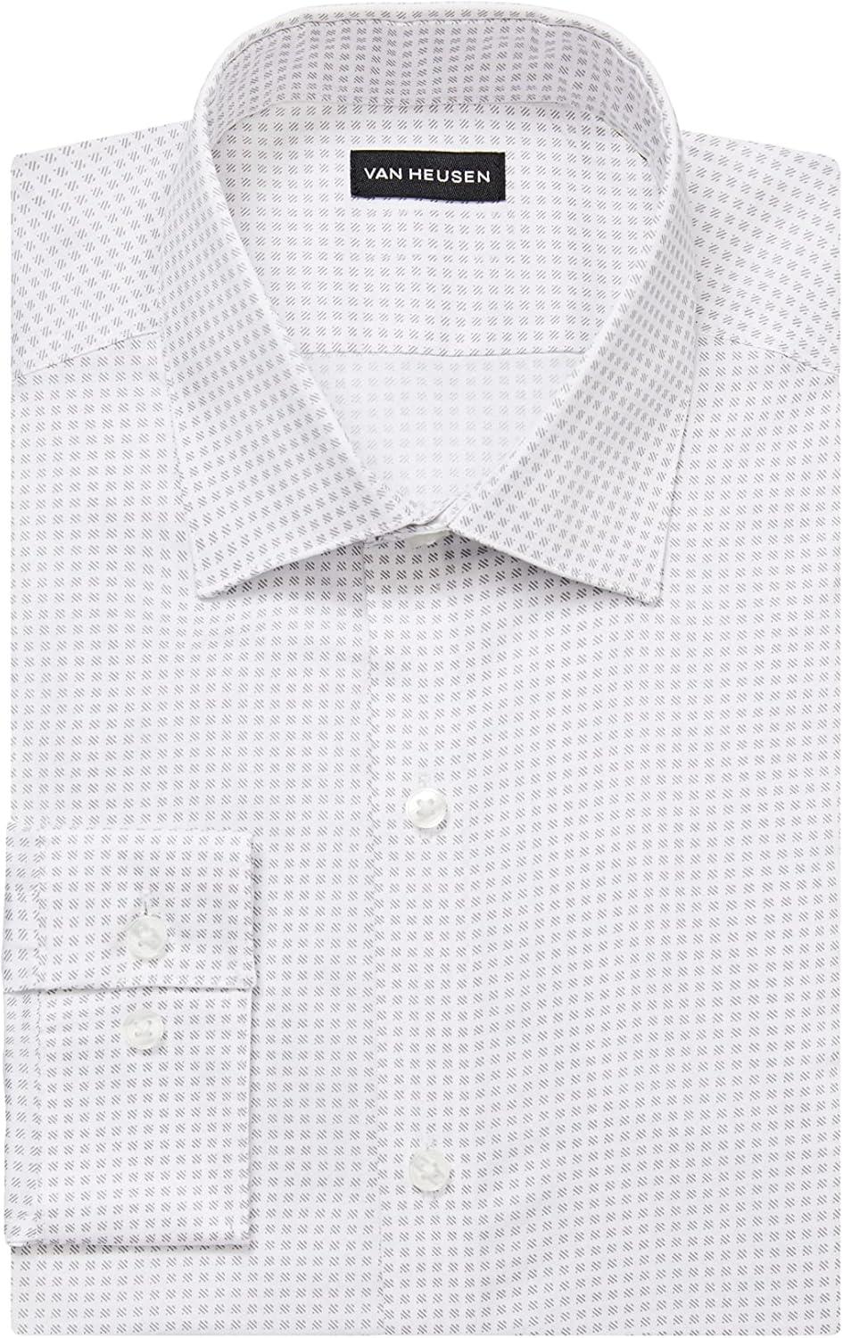 imageVan Heusen Mens Dress Shirt Slim Fit Ultra Wrinkle Free Flex Collar StretchMetal