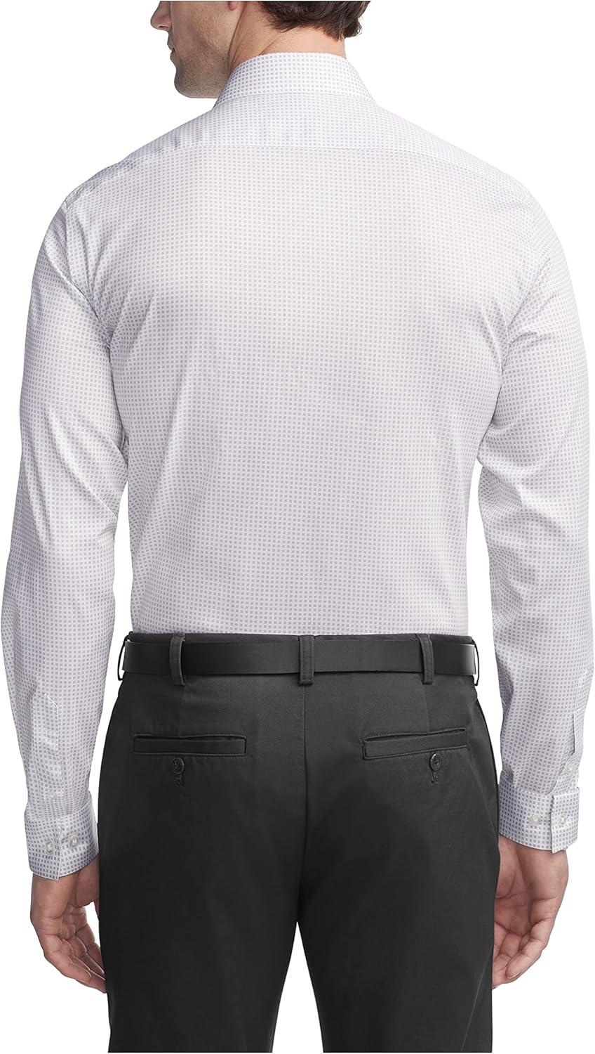 imageVan Heusen Mens Dress Shirt Slim Fit Ultra Wrinkle Free Flex Collar StretchMetal