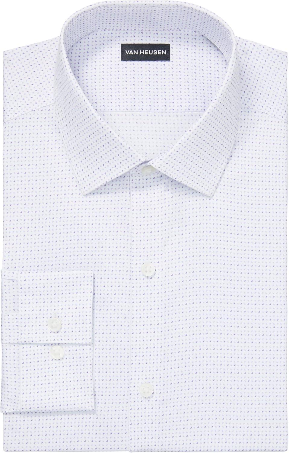 imageVan Heusen Mens Dress Shirt Slim Fit Ultra Wrinkle Free Flex Collar StretchPlum Multi