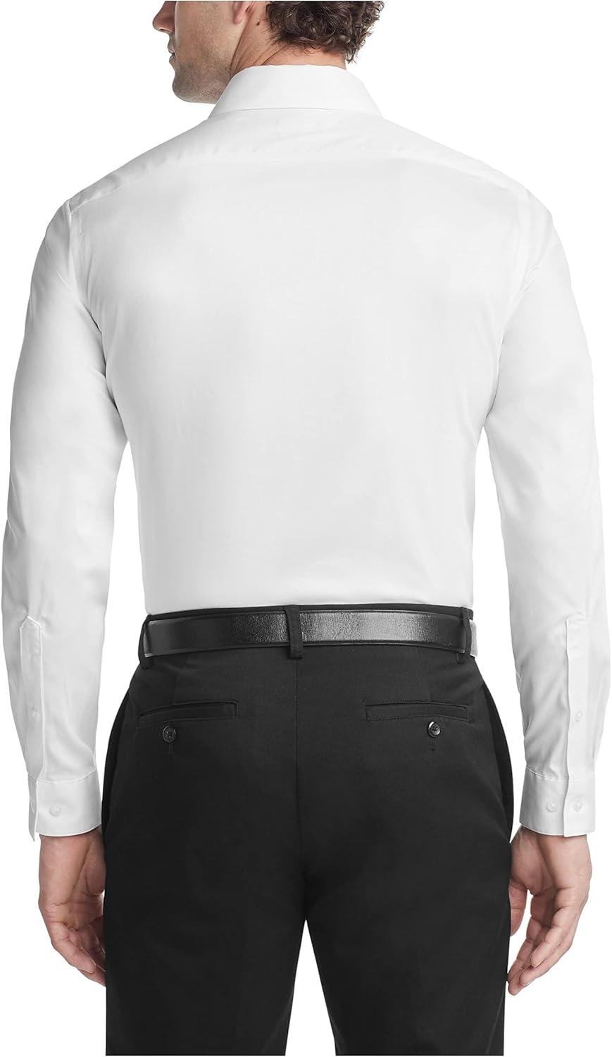 imageVan Heusen Mens Dress Shirt Slim Fit Ultra Wrinkle Free Flex Collar StretchWhite