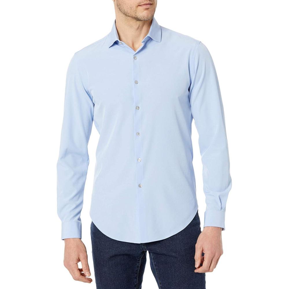 imageVan Heusen Mens Dress Shirt Slim Fit Traveler StretchMist
