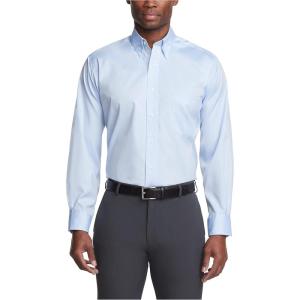 Van Heusen Men’s Dress Shirt Regular Fit Non Iron Solid(Danish Blue)