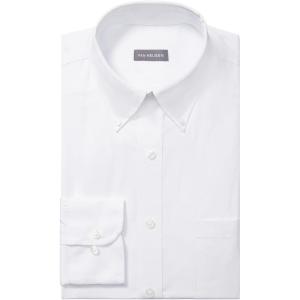 Van Heusen Men’s Dress Shirt Regular Fit Pinpoint Solid(White)