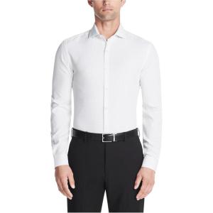 Van Heusen Mens Dress Shirt Slim Fit Traveler Stretch(Beige Multi)