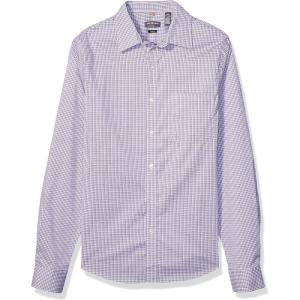 Van Heusen Mens Dress Shirt Slim Fit Traveler Stretch(English Violet Check)