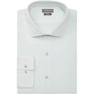 Van Heusen Mens Dress Shirt Slim Fit Traveler Stretch(Light Spruce)