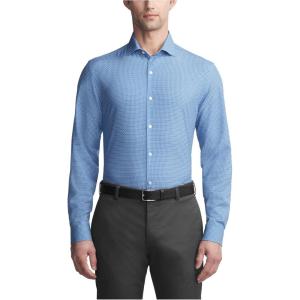Van Heusen Mens Dress Shirt Slim Fit Traveler Stretch(Petrol)