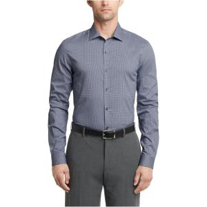 Van Heusen Mens Dress Shirt Slim Fit Ultra Wrinkle Free Flex Collar Stretch(Star Ocean)