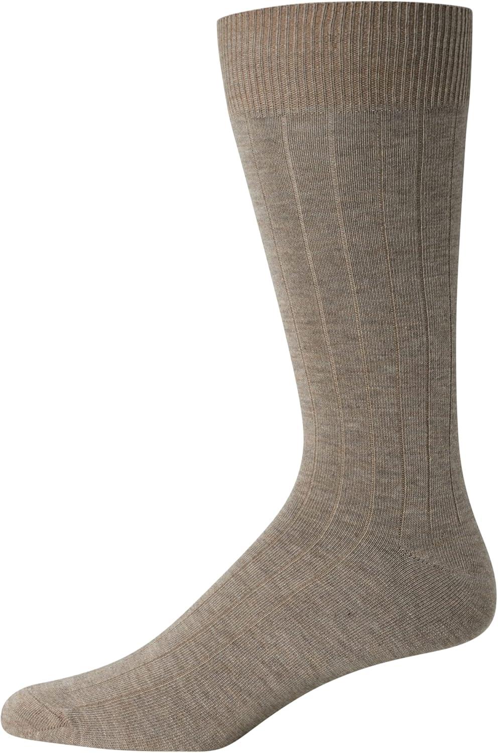 imageVan Heusen Mens Dress Socks 7 Pack Soft Stretch Moisture Wicking Crew Socks for Men for Casual Business Formal WearBrown Multi