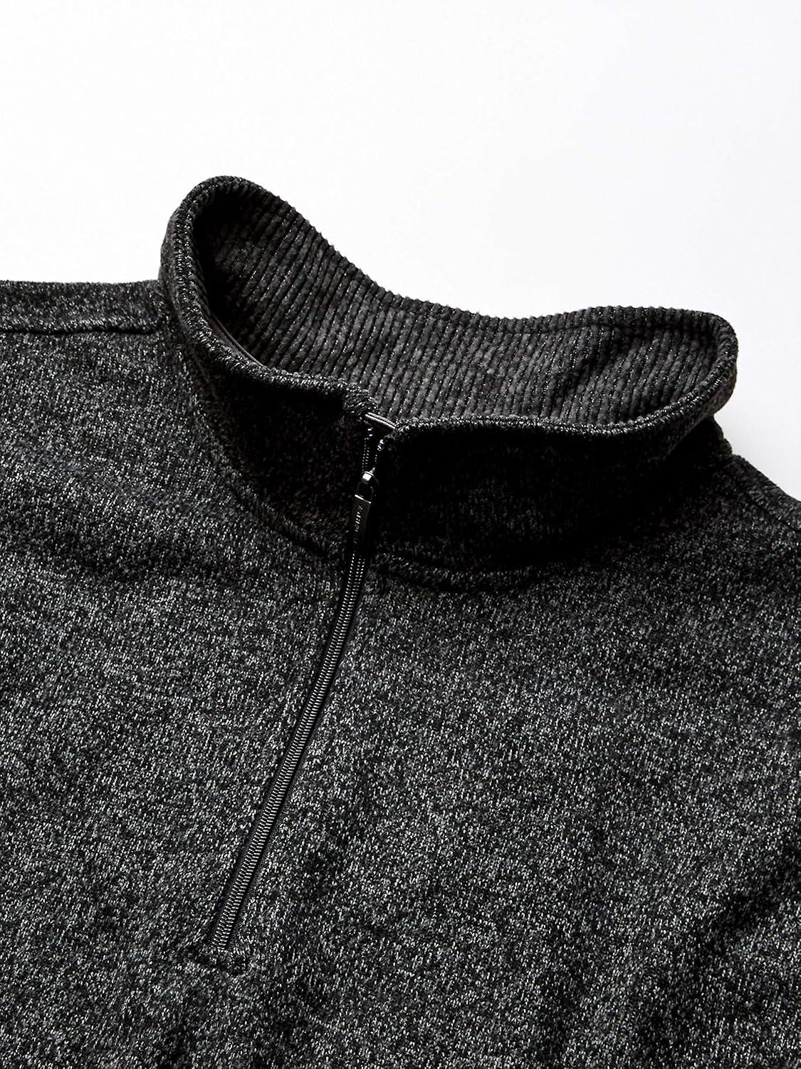 imageVan Heusen Mens Big and Tall Flex Long Sleeve 14 Zip Soft Sweater FleecePullover SweaterGrey