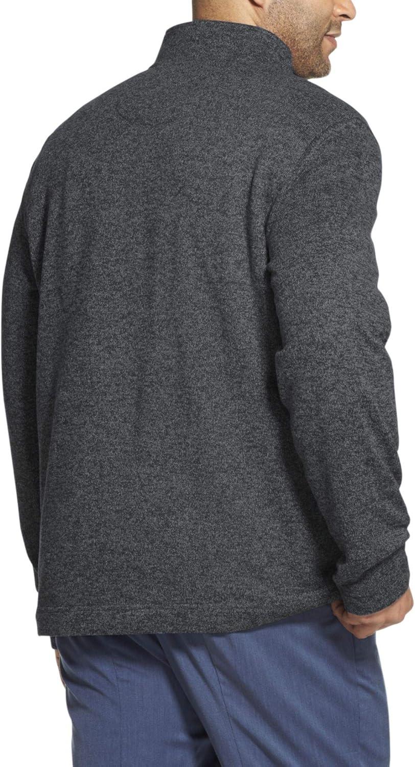 imageVan Heusen Mens Big and Tall Flex Long Sleeve 14 Zip Soft Sweater FleecePullover SweaterHigh Rise