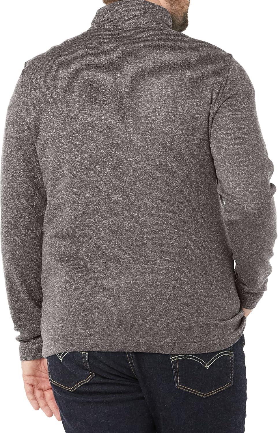 imageVan Heusen Mens Big and Tall Flex Long Sleeve 14 Zip Soft Sweater FleecePullover SweaterIron Gate