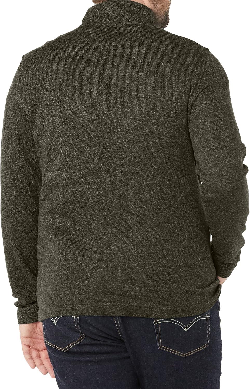 imageVan Heusen Mens Big and Tall Flex Long Sleeve 14 Zip Soft Sweater FleecePullover SweaterRosin