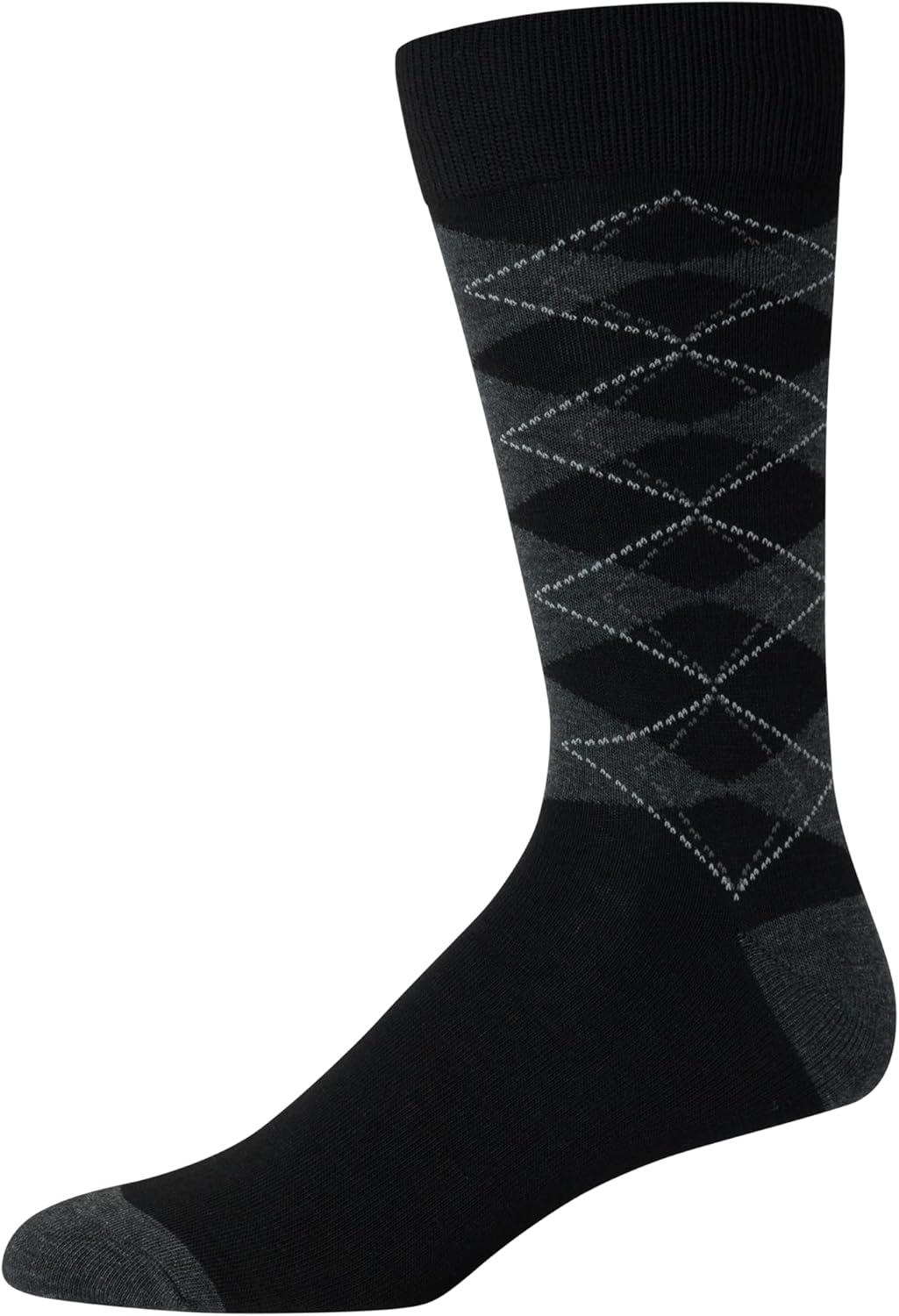imageVan Heusen Mens Dress Socks 14 Pack Soft Stretch Moisture Wicking Crew Socks for Men for Everyday Office Work WearBlack Multi