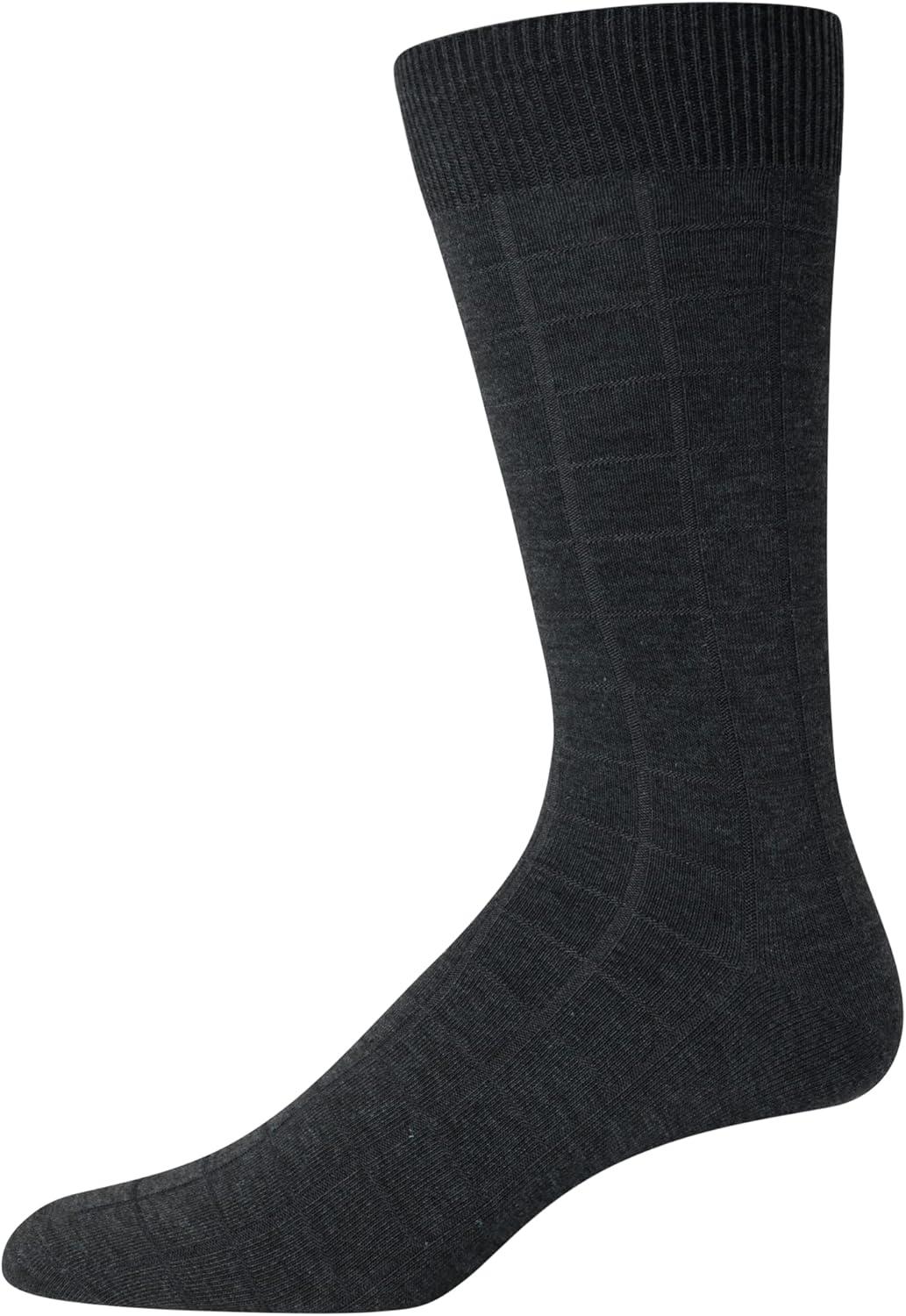 imageVan Heusen Mens Dress Socks 14 Pack Soft Stretch Moisture Wicking Crew Socks for Men for Everyday Office Work WearBrown Heather