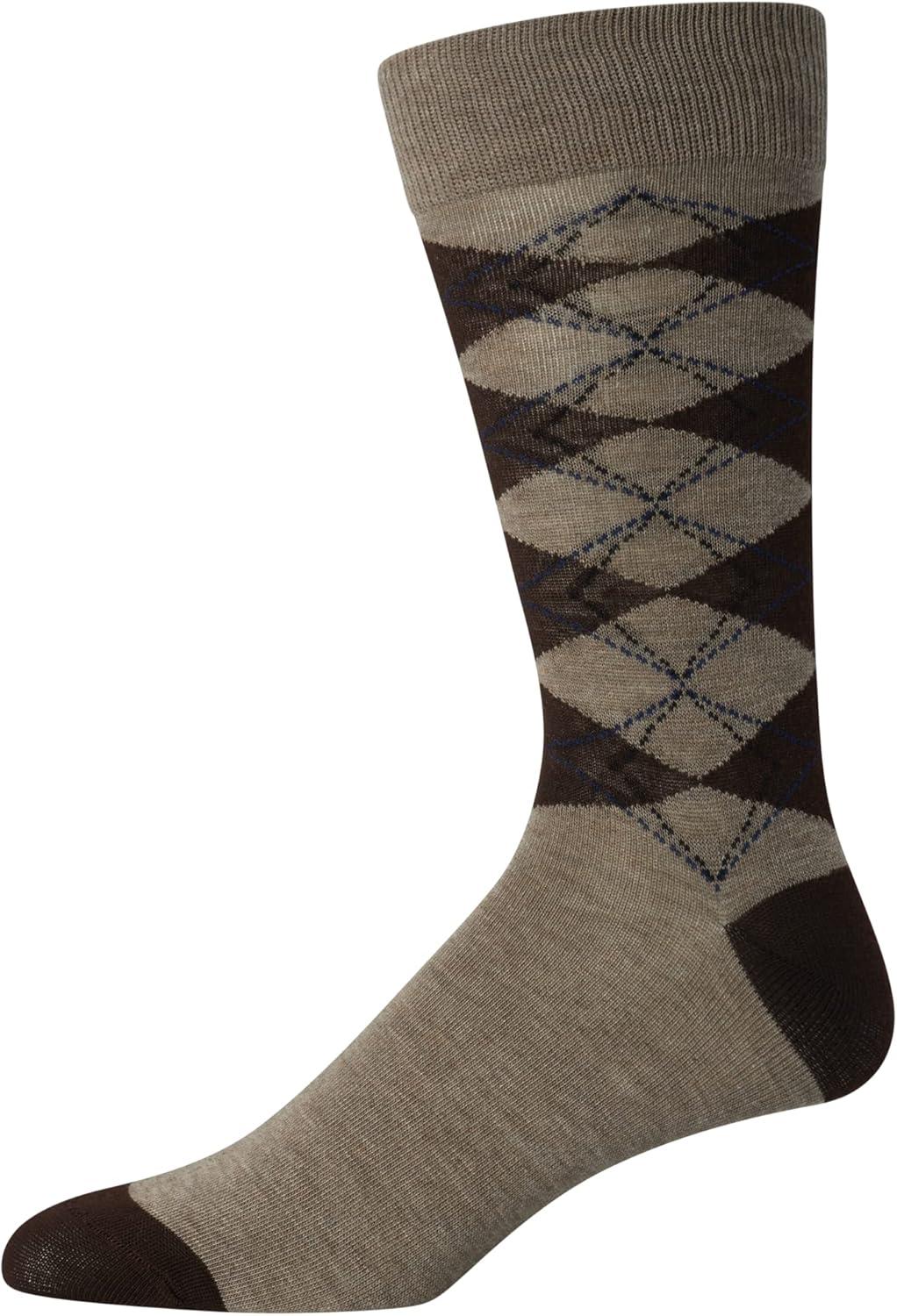 imageVan Heusen Mens Dress Socks 14 Pack Soft Stretch Moisture Wicking Crew Socks for Men for Everyday Office Work WearBrown Heather