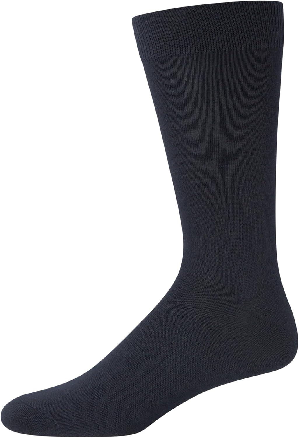 imageVan Heusen Mens Dress Socks 14 Pack Soft Stretch Moisture Wicking Crew Socks for Men for Everyday Office Work WearBrownGrey Multi