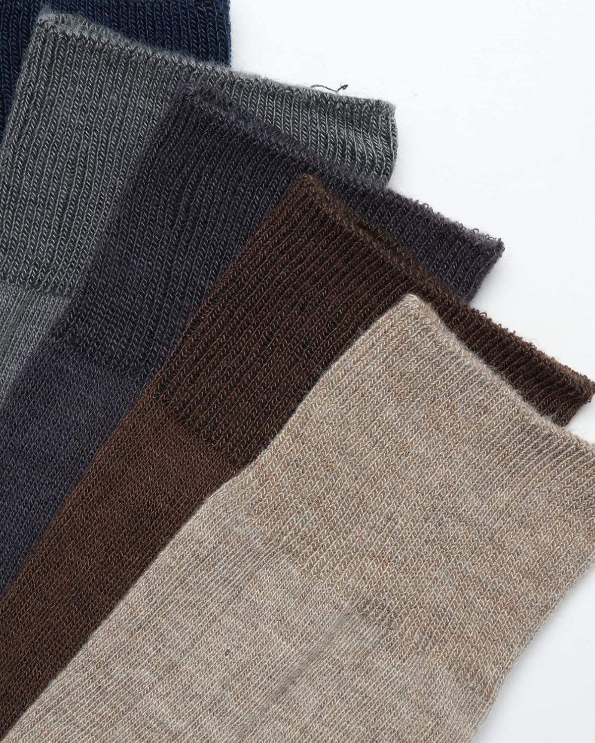 imageVan Heusen Mens Dress Socks 14 Pack Soft Stretch Moisture Wicking Crew Socks for Men for Everyday Office Work WearBrownGrey Multi